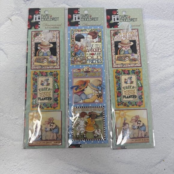 Mary Engelbreit Dimensional Stickers Pooch & Sweetheart 3 packs Scrapbooking - Picture 1 of 4